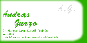 andras gurzo business card