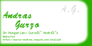 andras gurzo business card